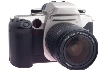 Digital SLR isolated on white background