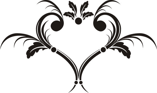 corazon con florituras