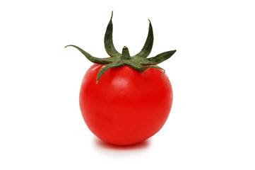 Red tomato isolated on the white background