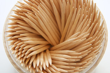 Toothpicks in a jar