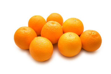 Lots of oranges isolated on the white