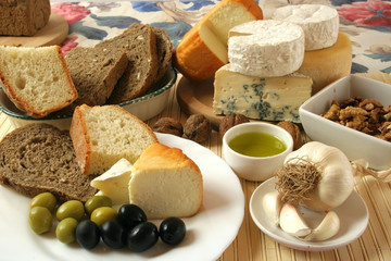 Mediterranean cheese breakfast