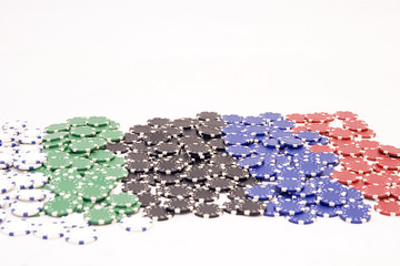 Poker chip stacks