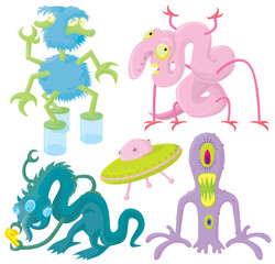 Funny aliens set