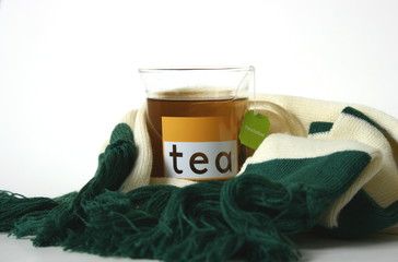 Tee und Wollschal