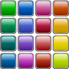 A lot of metallic buttons. 