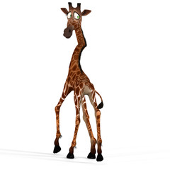 Rendered Image of a giraffe - contains a Clipping Path