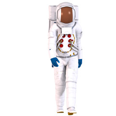 Man in an Astronautsuite.Image contains a Clipping Path