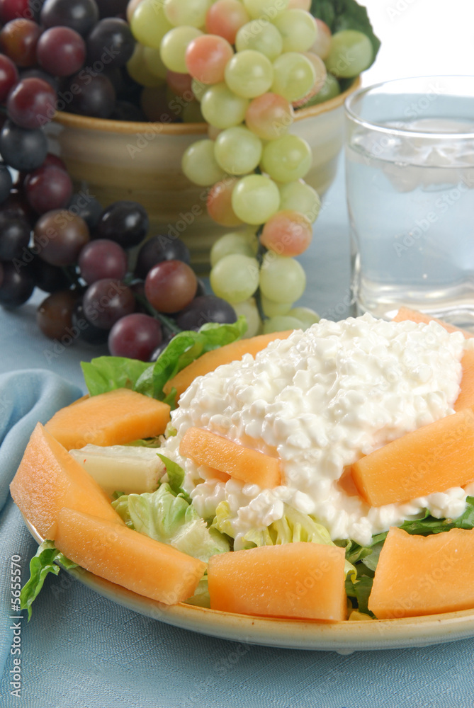 Wall mural a table loaded with healthy food choices