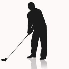 Golf Man illustration, gambling sport