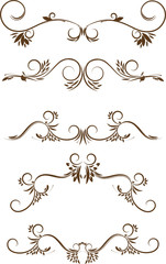 Naklejka premium floral background set