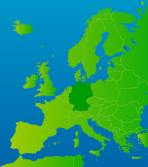 Obraz premium europa-karte deutschland