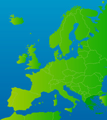 Obraz premium europa-karte griechenland