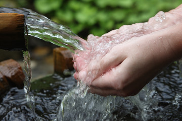 nature water aqua hands fresh pure health spring