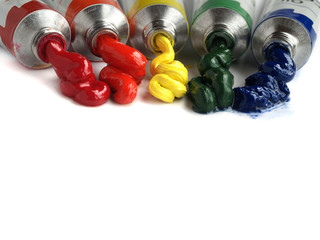 Tubes of oil paint