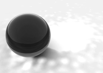 Esfera de vidro negra