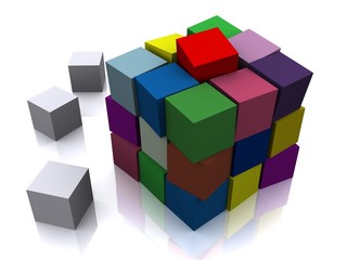 Obraz premium coloured boxes