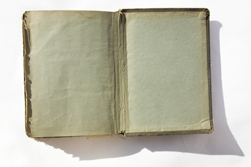 a old book with white background