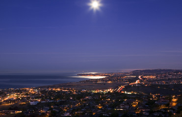 Beautiful Moon Set over Dana point taken from San Clemente.