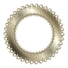 Silver frame. Digital illustration. 