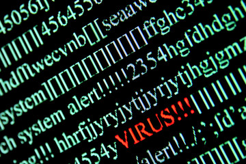 Computer Virus on a screen