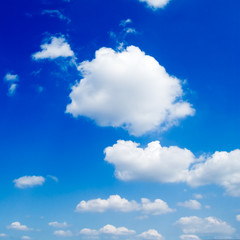 The white clouds on background sky.