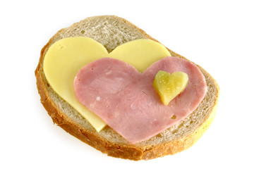 image from creative food series: sandwich with hearts