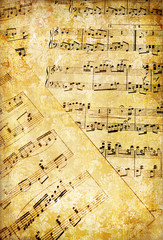 vintage musical pages