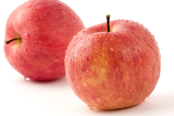 Apples with water droplets