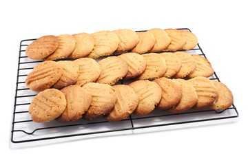 batch of homemade peanut butter cookies