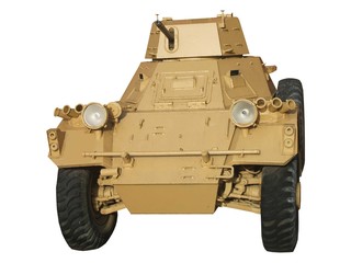 A Military Armoured Vehicle.