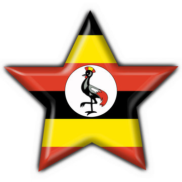 Uganda button flag star shape