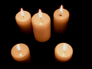 Fototapeta na wymiar candles in the night