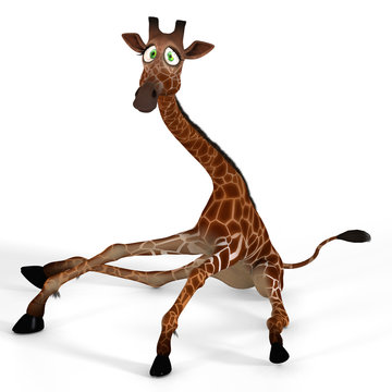 Rendered Image of a giraffe with Clipping Path