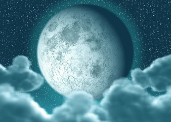 Beautiful night with full moon