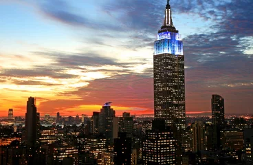 Fotobehang Empire State Building New York City midtown skyline