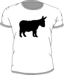 t-shirt com um burro