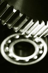 gears and velvet in bronze toning