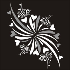 Abstract design with hearts