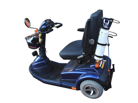 Electric Scooter For People With Limited Mobility, Isolated 