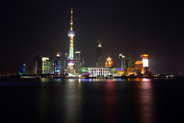  Night view of Shanghai, China