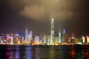 Fototapeta na wymiar honkong at night