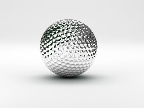 palla da golf argento