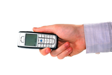 Hand  isolated on a white background.