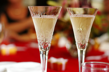 Two champagne glasses