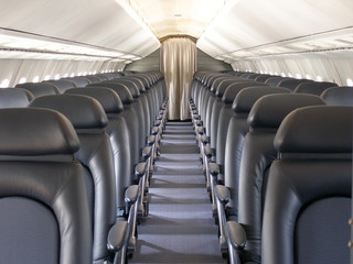 Naklejka premium kabina pasażerska w samolocie