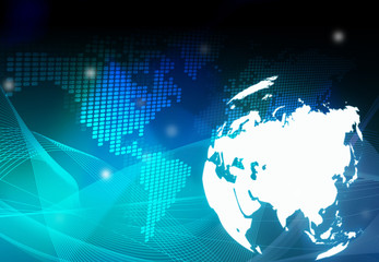 world map technology-style