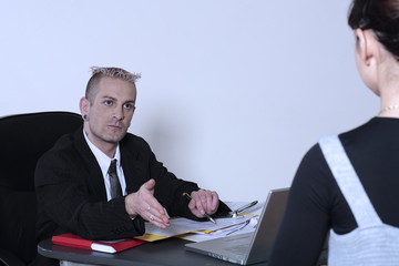 businessman with piercing