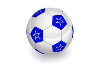 Fototapeta premium American Soccer ball on white background