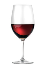 Merlot wineglass isolated